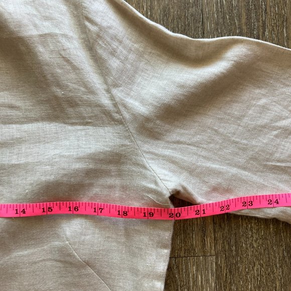 Valerie Separates Neutral Linen Tunic Kaftan Top Size M - Picture 6 of 10